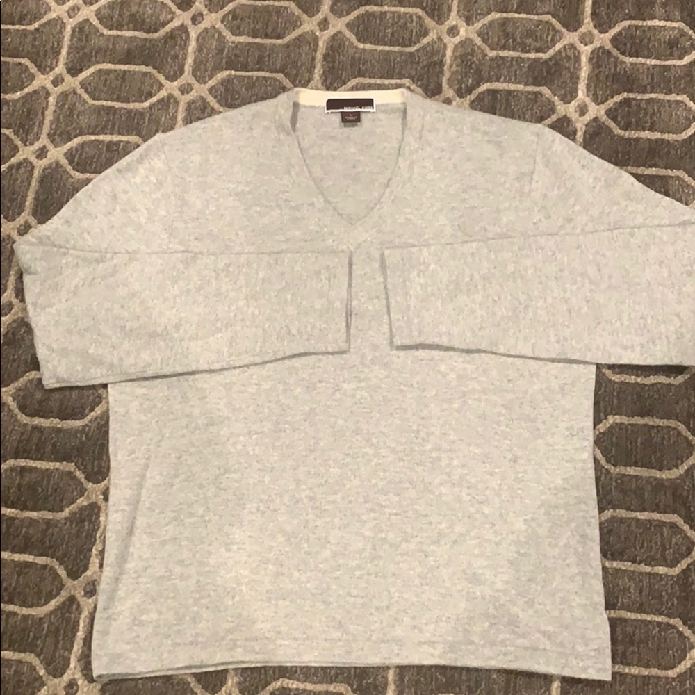 Men’s Grey Michael Kors V-neck Cashmere Sweater